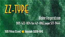 ZZ-Type business card